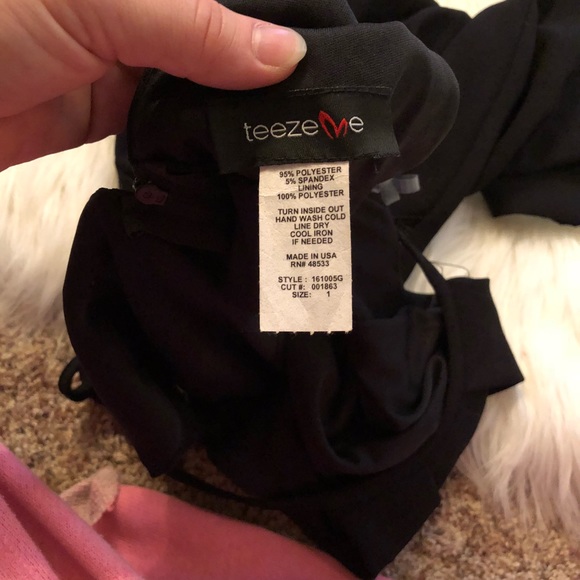 Black halter dress lace side size1 brand:Teeze me - Picture 8 of 8